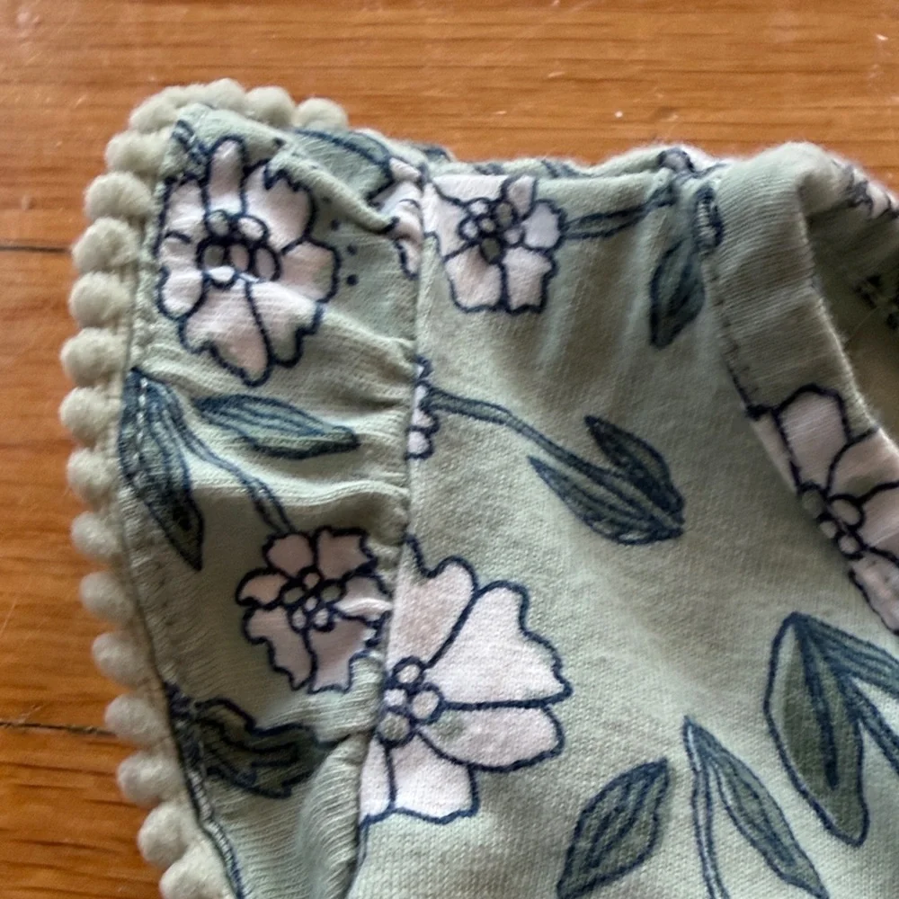 Carter's Green Floral Dress With Attached Diaper Cover